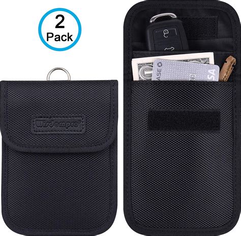 Wisdompro Faraday Bag for Key Fob, 2 Pack WP4694 RFID Key 